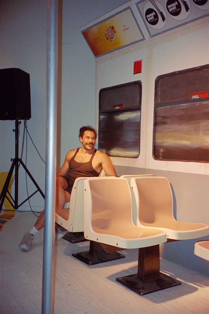 NEXT STOP - Nicolo Gentile sitting with the incredible train set he pioneered.