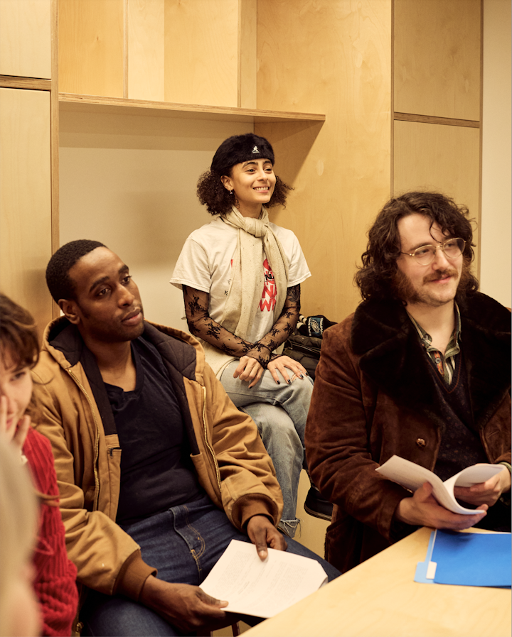 NEXT STOP - Cast members during the table read at Ray Philly.