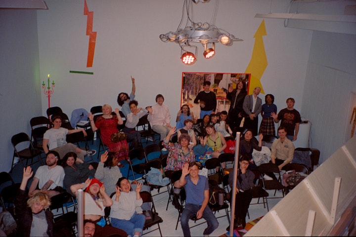 NEXT STOP - The cast and crew during dress rehearsal at James Oliver Gallery.
