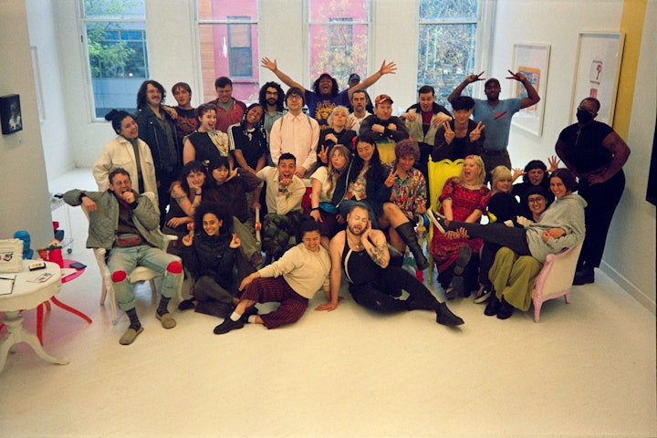 NEXT STOP - Here we are- the cast and crew of Next Stop at James Oliver Gallery.