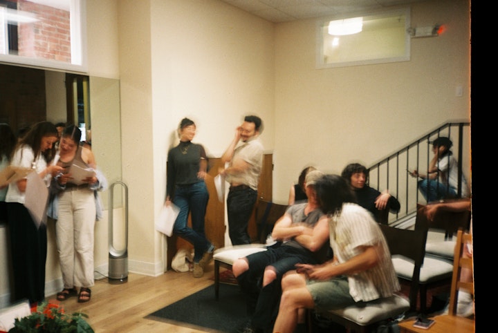 A DAY IN THE LIFE - A two minute break while i talk through the scene with Margaret (on left).