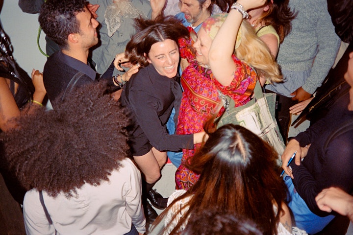 NEXT STOP - Dancing, hugging, so proud of what we've created together- backstage after curtain call.