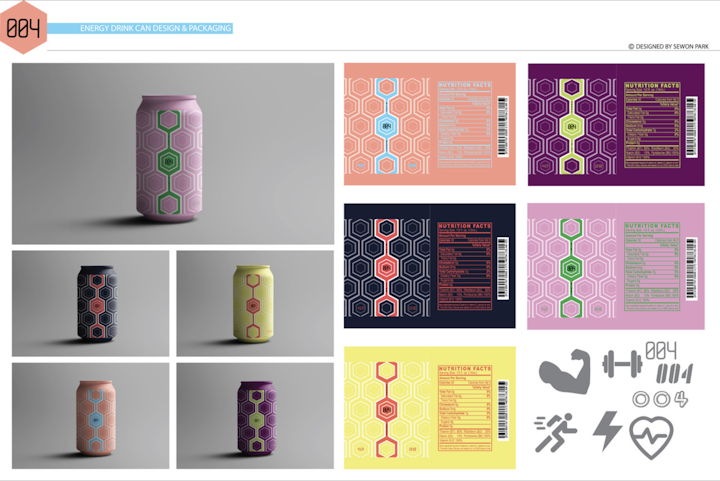 004 energy drink packaging