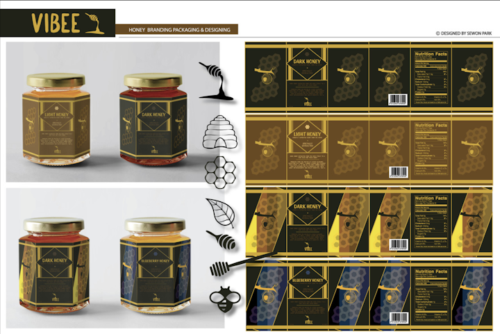 VIBEE honey jar packaging