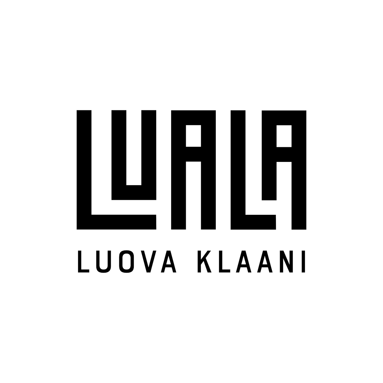 LUALA - Luova klaani, musta logo