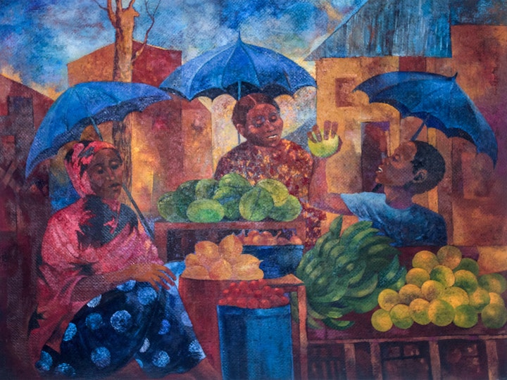 Elias Jengo
Entrepreneurs (2019)
Oil on Canvas
122 x 91 cm