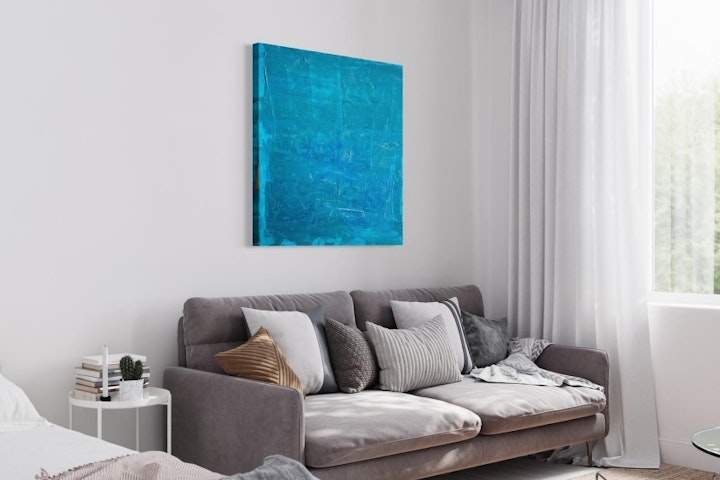 FORMENTERA - "Grey Sand with Blue Water 2" at home