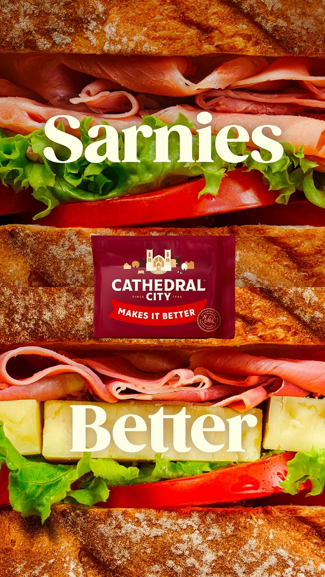 Food photography advert made by Scott Choucino for the out of home cathedral city campaign 'Better'