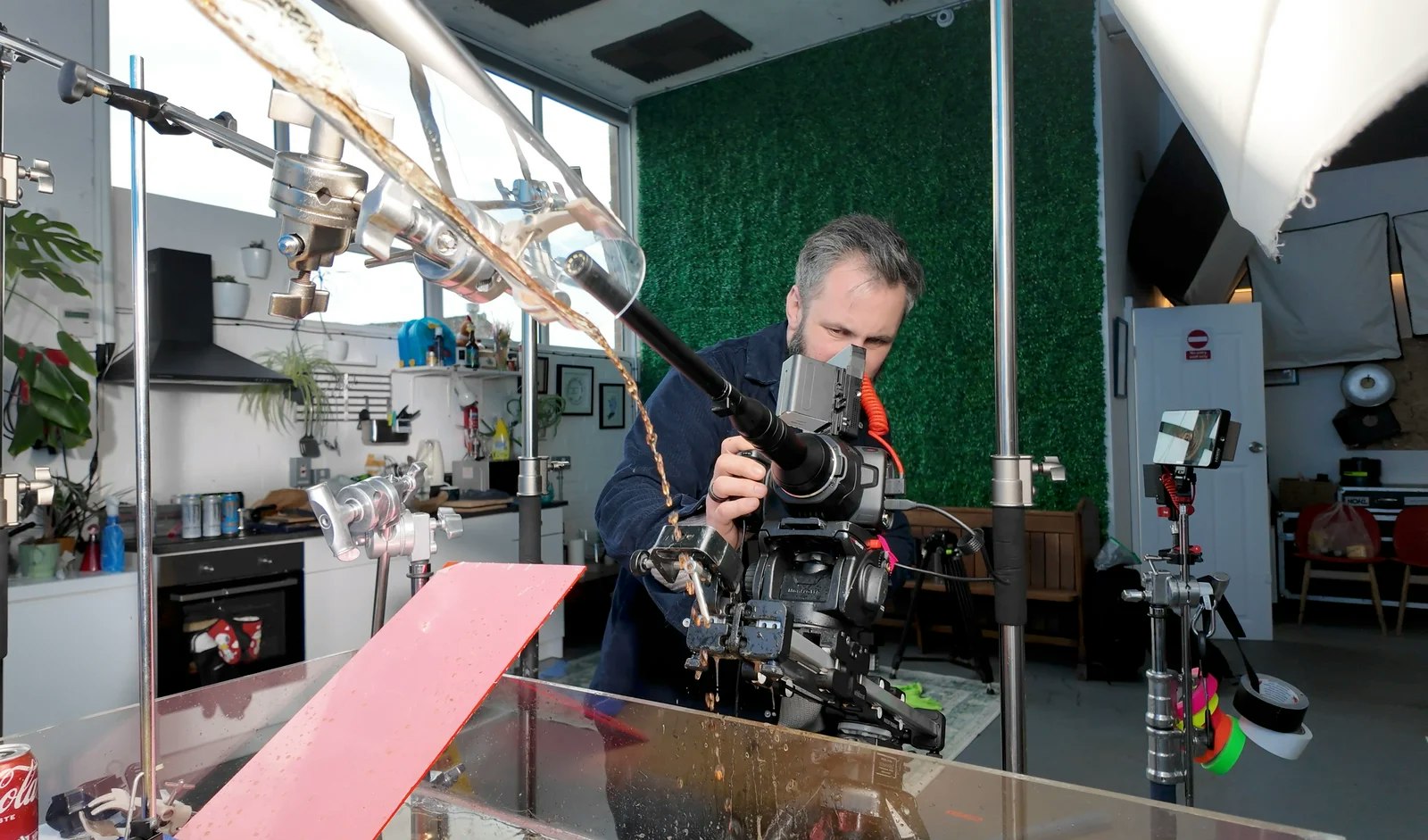 London drink photographer Scott Choucino working in his specialist drinks photography studio