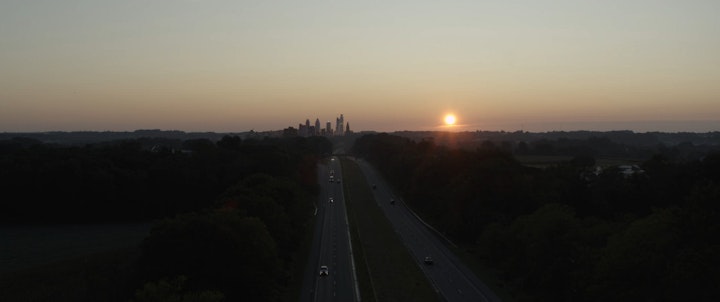 Final shot. Establishing shot with added city scape.