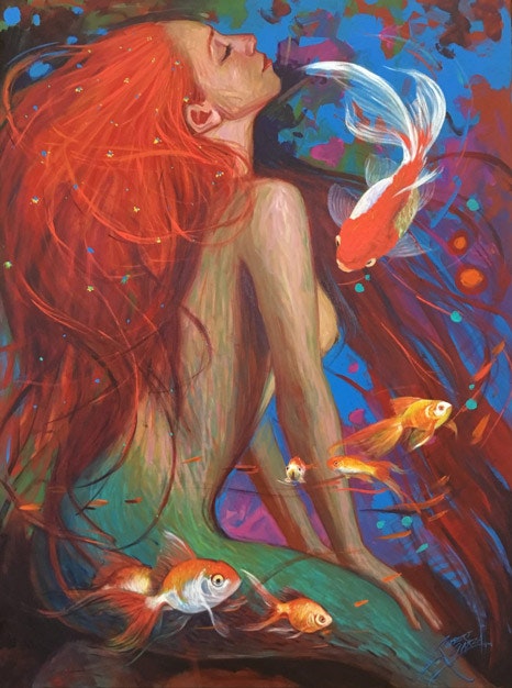 Mermaid Series III Acrylic on Canvas 36x48 $2,550