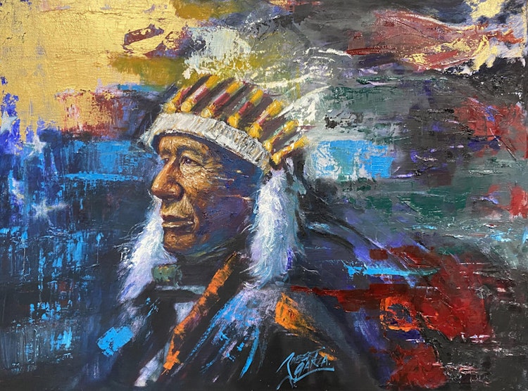 Native-American-Oil-on-Canvas-16.5x22-$750