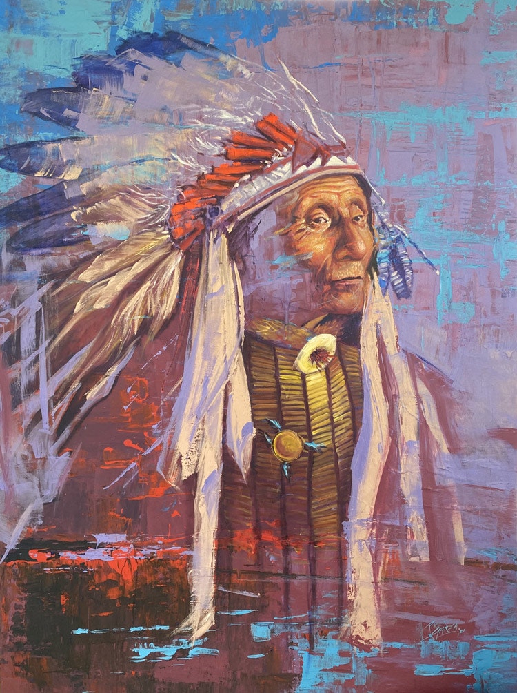 Fading Roots Mixed Media on Canvas 36x48 $2,950