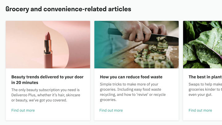 Global B2C Content, UX & CRO | Deliveroo -