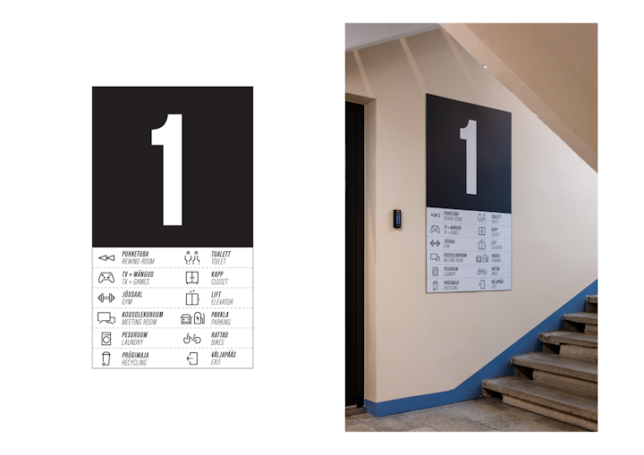 Stereo House wayfinding -