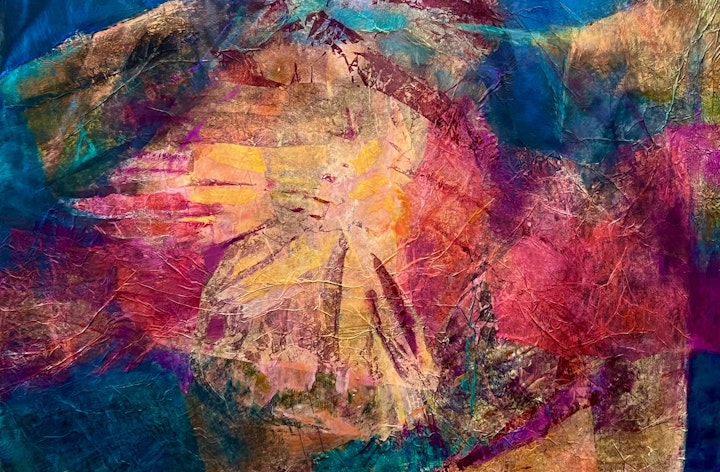 stained tissue paper collage