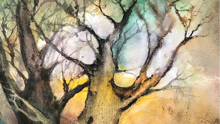Old Souls of Late Fall, watercolor  11x15"