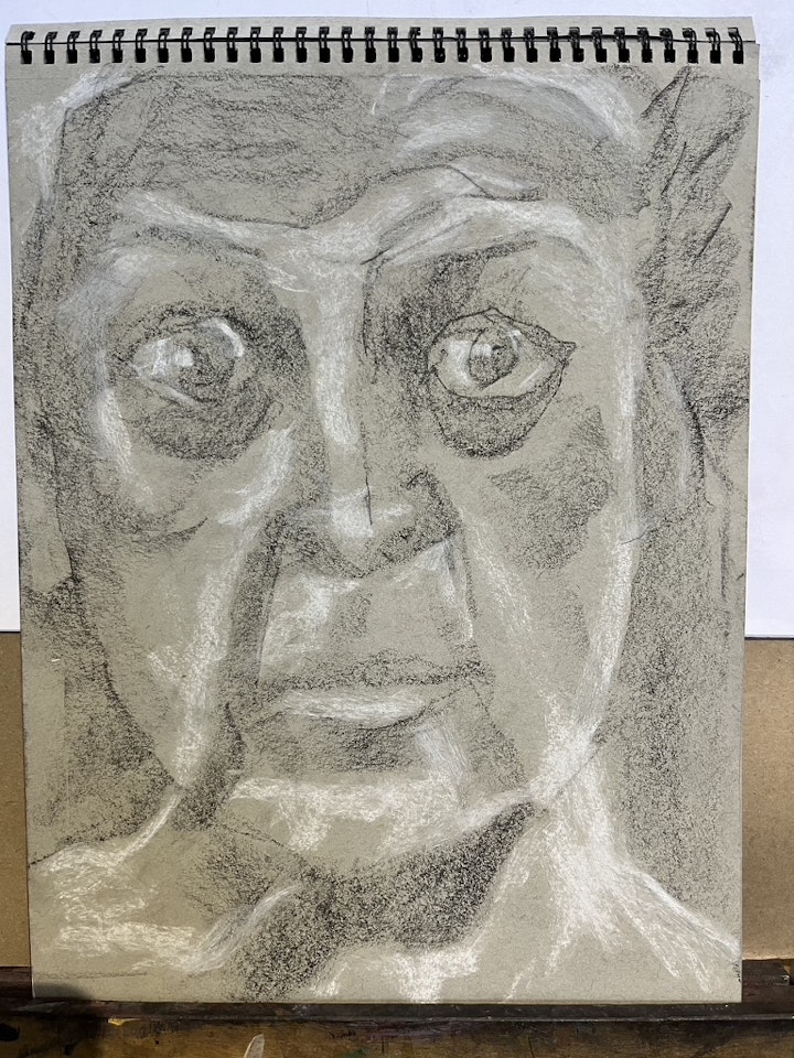 3-minute partial blind drawing