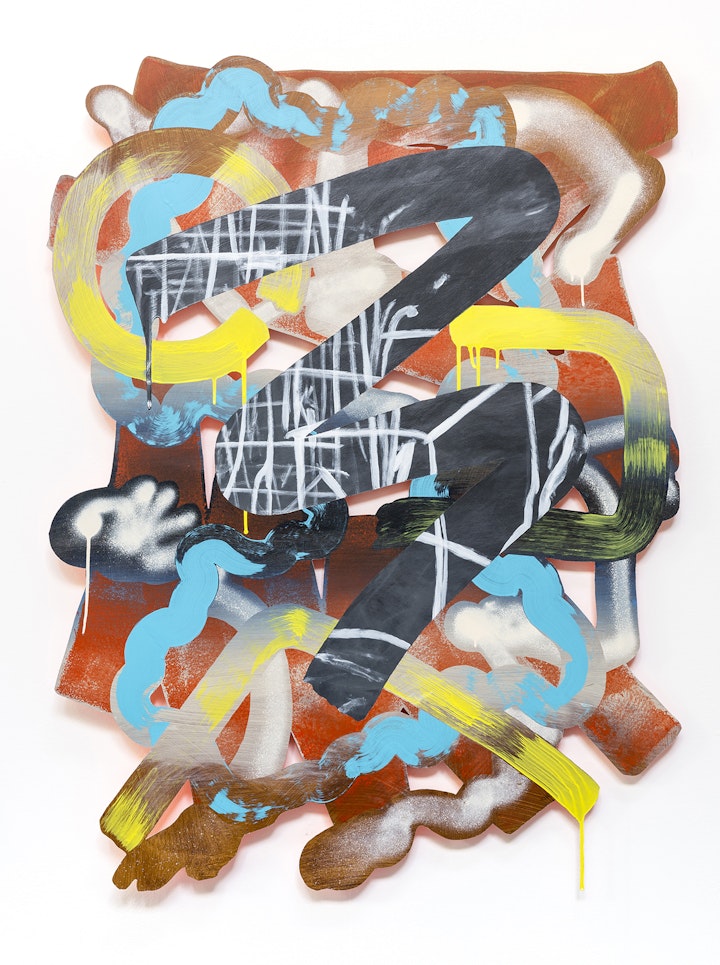 Ralph Anderson_The One With the Waggly Tail_Acrylic and spray paint on aluminium_125x95cm_2017 - The One with the Waggly Tail
Acrylic on Aluminium
125cm x 95cm
2017