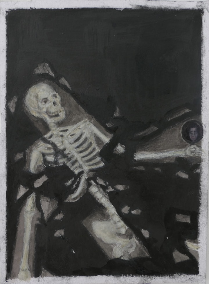 Fracturing oblivion
2023
Modelling paste , ink , compressed charcoal , watercolours