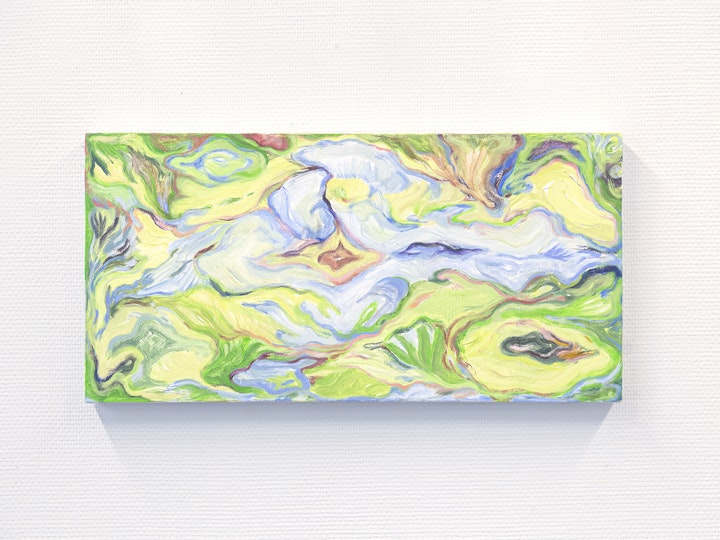 'Alku on hauras' / 'The Beginning is Fragile', 30x60 cm,  Oil on linen, 2024, Available