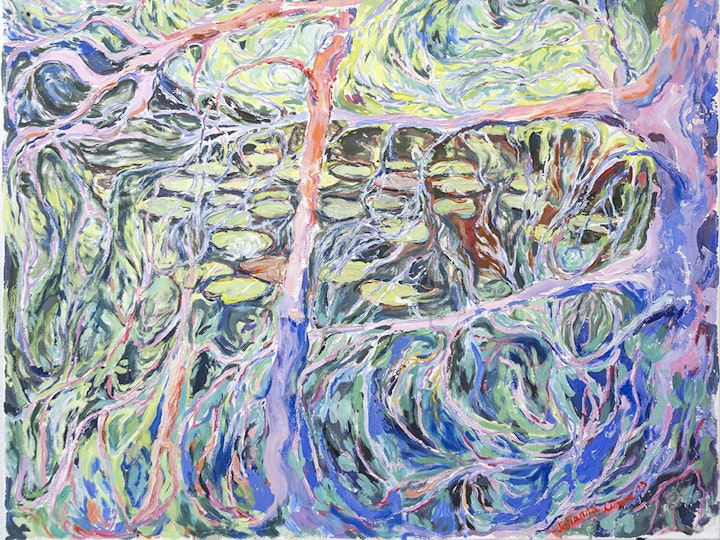 Liittoja, 100x120 cm, Öljy ja akryyli kankaalle, 2024, Private collection