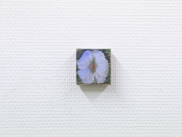 Hengitän/ I breath, 5x5 cm, Oil on linen, 2024, Available
