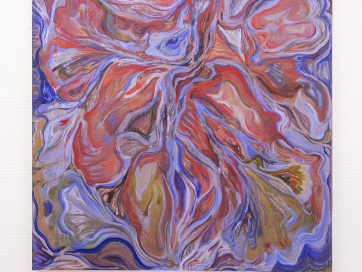 Alkukoti, 100x140 cm, öljy pellavalle, 2024