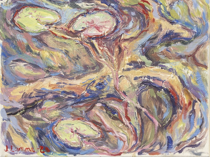 Uuden alku 40x50 cm, Öljy ja akryyli kankaalle, 2024