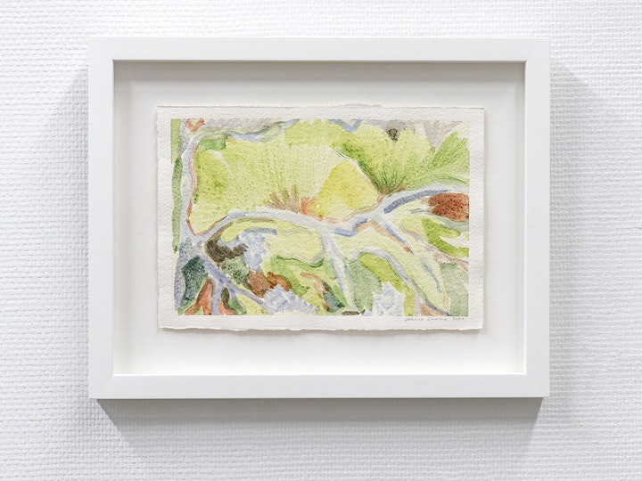 'Kotelo' / 'Shell', 16x24 cm, Tempera on paper with frame, 2024, Private collection