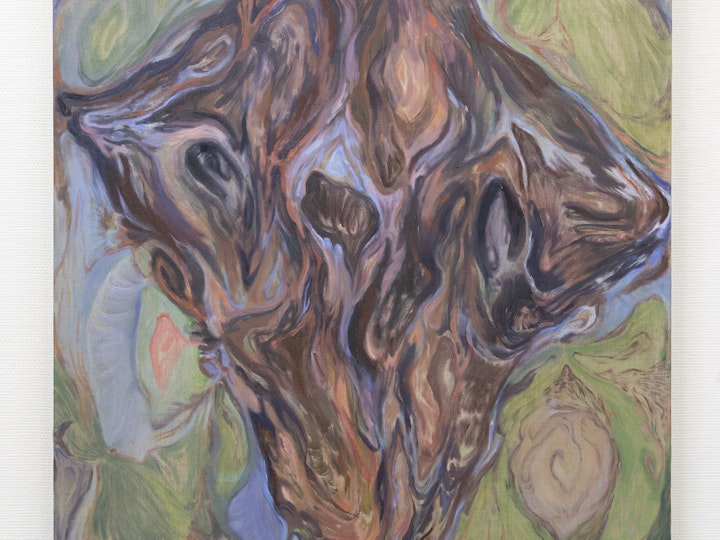 'Ydin' / 'Core', 100x100 cm, Oil on linen, 2024, Available