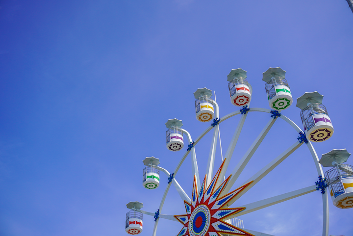 The Ferris wheel by the pier.