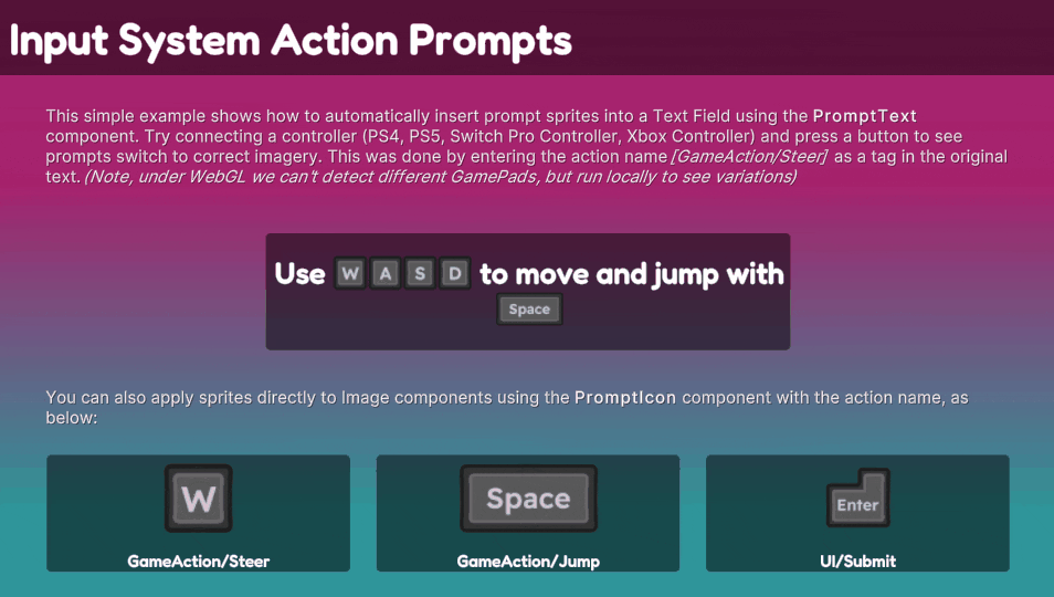 Input Action Prompts - Simon Oliver