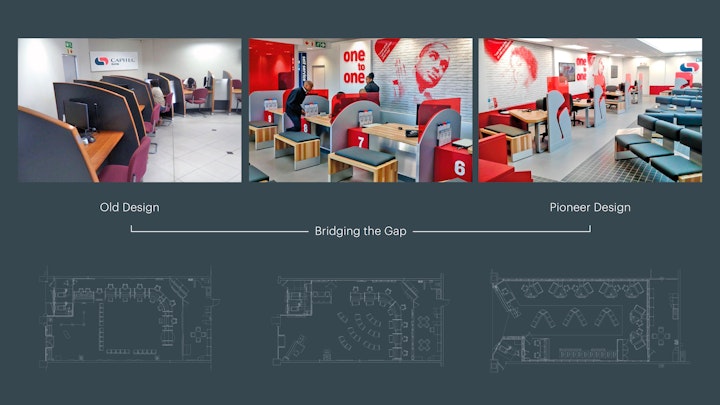2015 – Phoenix branch concept, based on the Pioneer design, delivered major cost efficiencies. It enabled older branches to be refurbished, where the Pioneer concept had only been used for new builds.