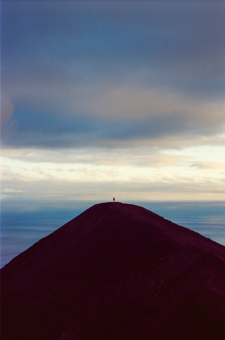 Evan Mock on the Teneguía Volcano.