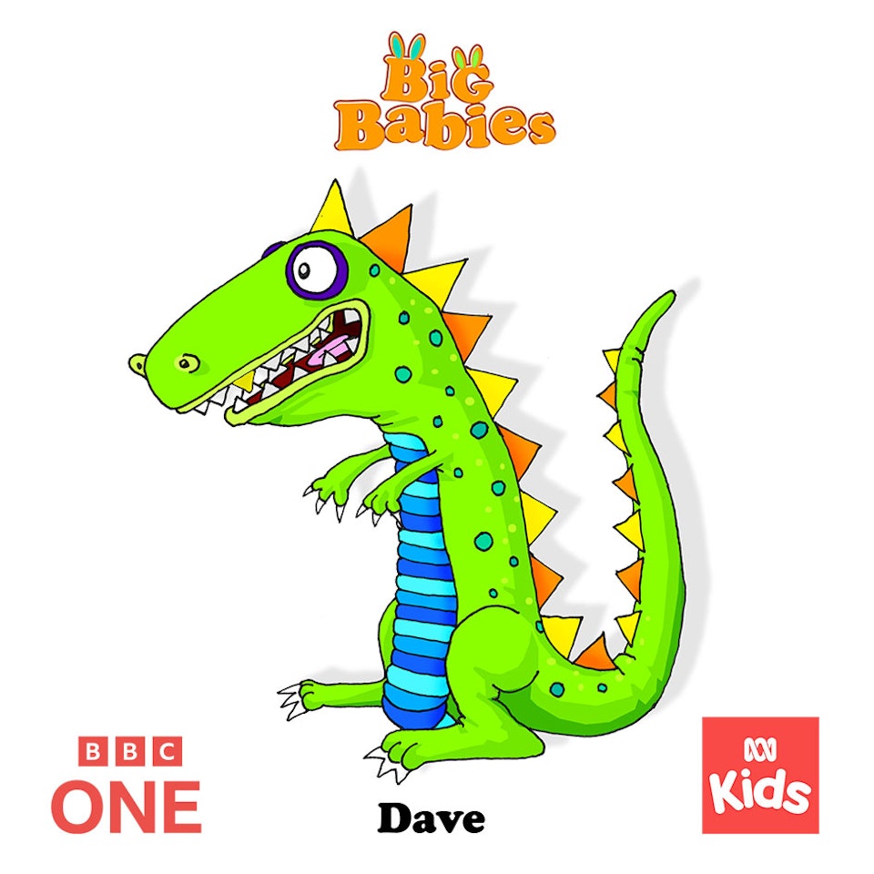 CHARACTER DESIGN & ILLUSTRATION - Dave Dinosaur from Big Babies TWEEKED