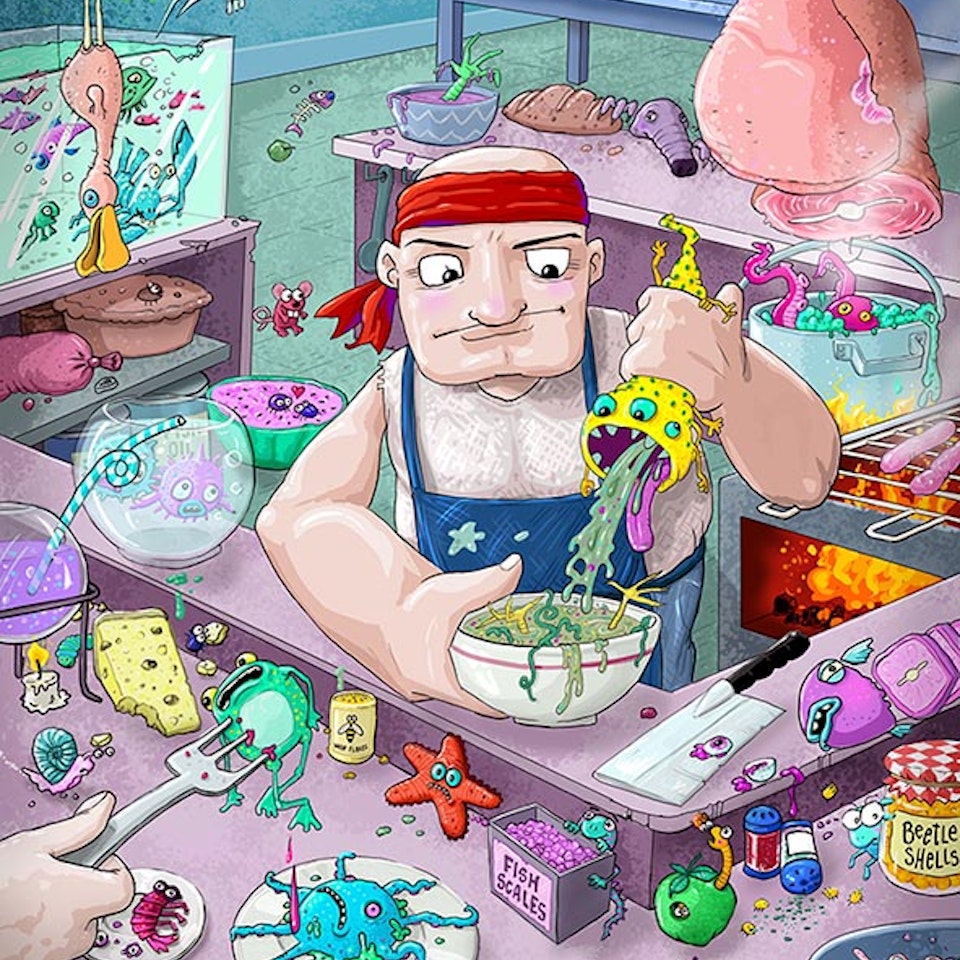 CHARACTER DESIGN & ILLUSTRATION - Trig in his Kitchen - FLAT