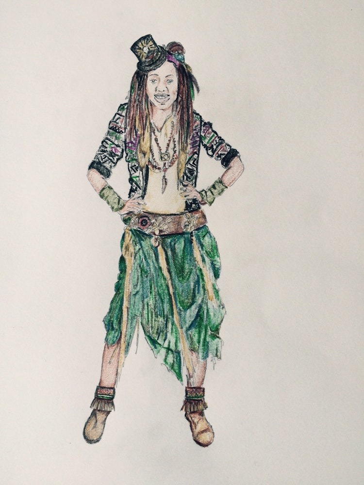 Elizabeth costume Design Sketch
