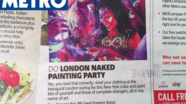LONDON NAKED PAINTING PARTY 