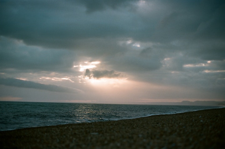 Chesil Beach. Dorset. 35mm Portra 400