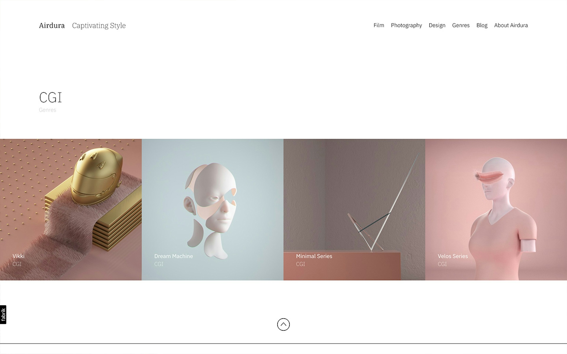 Airdura theme for Fabrik portfolio website