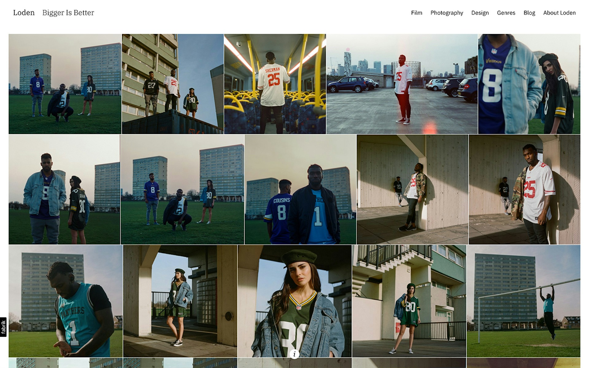 Loden theme for Fabrik portfolio website