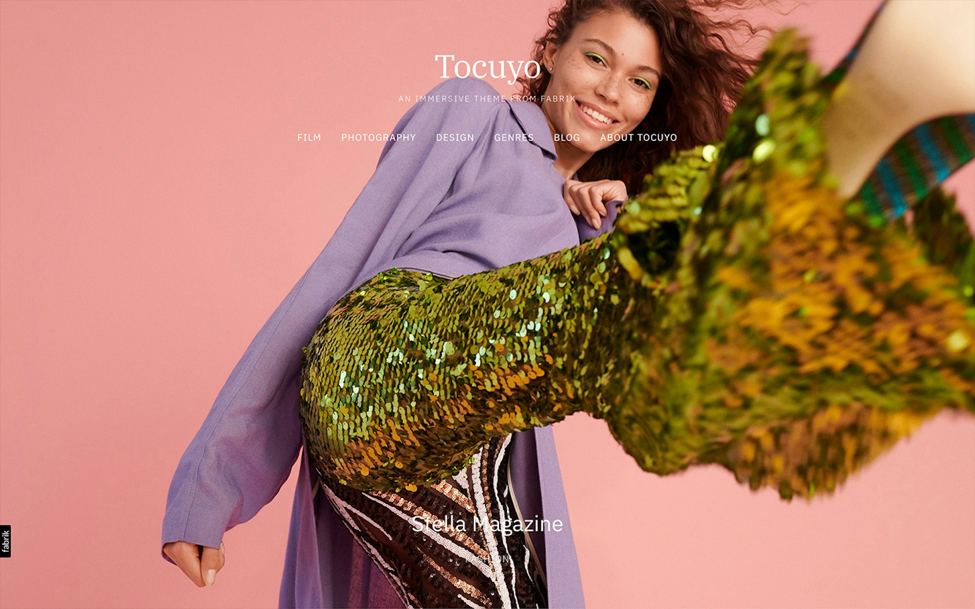 Tocuyo theme for Fabrik portfolio website