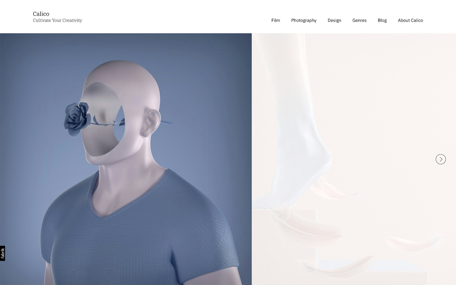 Calico theme for Fabrik portfolio website