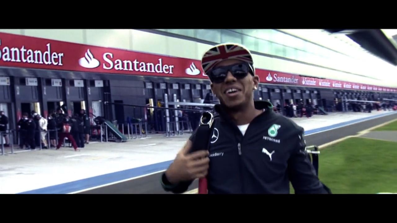 BBC F1 Silverstone 2014 - Lewis Hamilton Skydive -