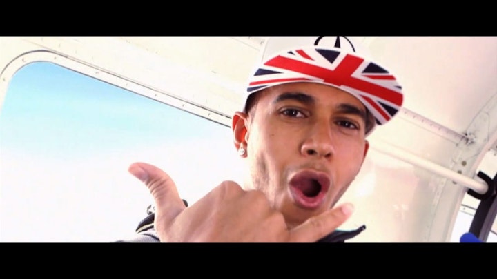 BBC F1 Silverstone 2014 - Lewis Hamilton Skydive