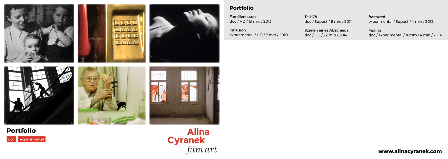 Postkartenserie für Filmemacherin Alina Cyranek Alice von Gwinner