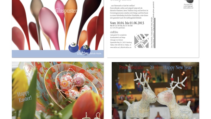 Postkartenserie für Ladengalerie craft2eu