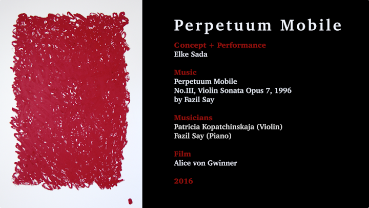Filmische Begleitung des Projekts "Perpetuum Mobile" von Elke Sada