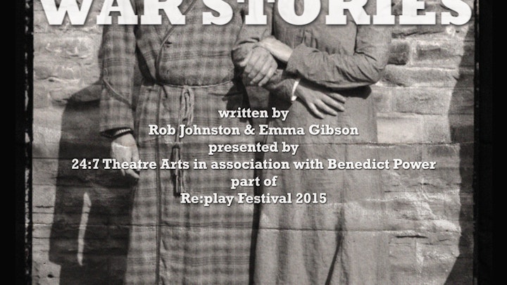 Flyer und Poster für das Theaterstück "War Stories"